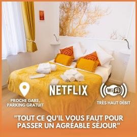 Promenade d'Automne - Netflix & Wifi - Climatisation- Parking Gratuit - check-in 24H24 - Emplacement Vélos - GoodMarning, hotel in Chalons en Champagne