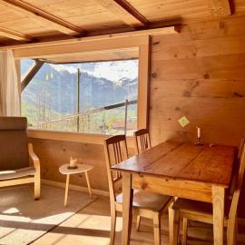 Adelboden में, होटल Chalet Sonnenheim, Wohnung mit Panoramafenster