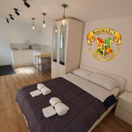 Self Contained, Double Bed Studio, private kitchen, private Bath, Walking distance to Harry Potter, hotel in Leavesden Green