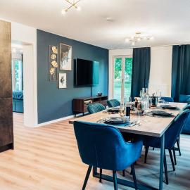 Familien- & Gruppenapartment für 10 Personen mit direktem Parkzugang und Terasse