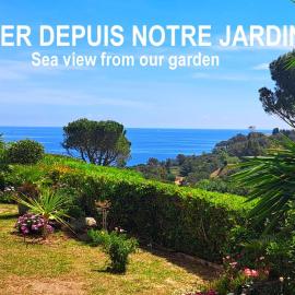 Dans un cadre d'exception, Vue mer panoramique à Agay Côte d'Azur, Village Vacances Cap Esterel, 2 chambres, avec jardin, golf, climatisation, Wifi, 5 piscines