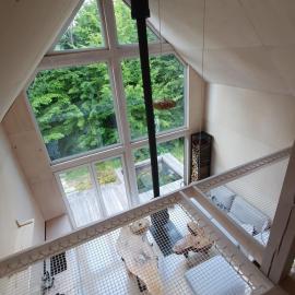 Schody do wody Domek z linią brzegową Kaszuby sauna goraca balia