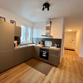Workplace Apt/27inch Screen for 2 or 4/Kitchen, hotelli kohteessa Offenbach