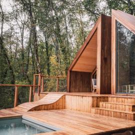 Casa Slow avec sa piscine chauffée au bord du lac