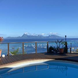 Temanahau Lodge Villa vue océan et Moorea