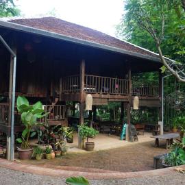 Traditional Lanna house near hot spring