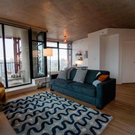 34th-Floor Gastown 2BR with Parking & Harbour Views