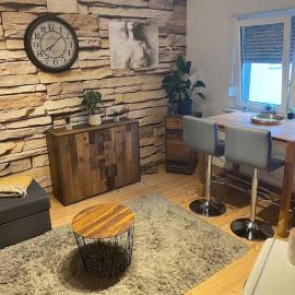 Kleines Apartment mit begehbarer Dusche im Schlafzimmer, готель у місті Ебербах