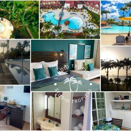 Studio Tropical avec vue mer dans une résidence hôtelière, hôtel à Sainte-Luce
