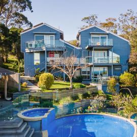 Bay Views From Drury Lane with Solar Heated Pool and Gas Heated Spa