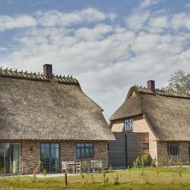 Reetdorf Geltinger Birk Malerhaus Nebeltreiben, hotel in Nieby