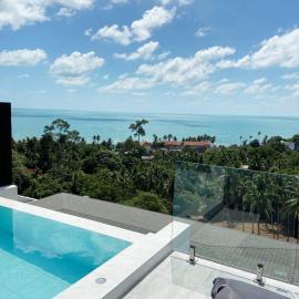 duplex 2 bedroom sea view villa with private pool, hotel sa Koh Samui