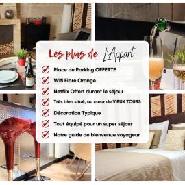 "L'Appart" Vieux Tours - Charme - Place Plumereau - Arrivée Autonome, hotel u gradu Tur