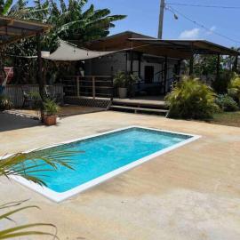El Camper RV with pool.