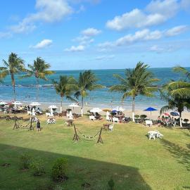 Flat no Apart Hotel Marinas beira mar