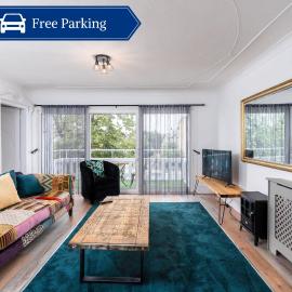 Chic 3 BR Home with Balcony & Free Parking