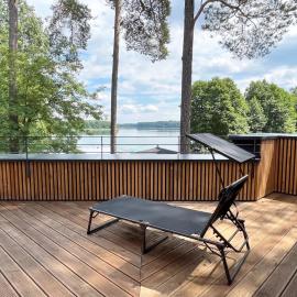 Templin में, होटल Ferienhaus Haus 11 in Templin mit Seeblick und Sauna