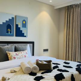 BluO 1BHK Suite - Balcony, Lift, Gym, Parking, hotell i Gurgaon