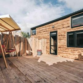 Viesnīca Idyllisches Tiny House III mit Sauna pilsētā Lēbava