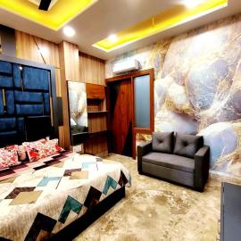 Premium Homestay Near Banke Bihari Ji with Power Backup-Free WiFi-Washing Machine in 1BHK - No Parking