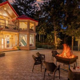 StayVista's Sunset Ridge - 2BHK Forest-View Villa with Gazebo & Bar