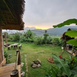 Homestay field - bungalow, Ha giang loop tour, motorbikes rental