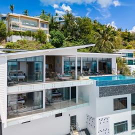 Luxury Blue Coco Sea View Villa - 4x4 SUV included, hotel en Koh Samui