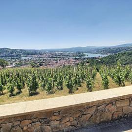 Condrieu, le Châtillon au cœur du vignoble vue sur vallée du Rhône climatisé, Hotel in Condrieu