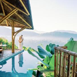 Dreamy Cliffside Bamboo Villa with Pool and View