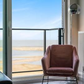 Ontspannen aan zee app met frontaal zeezicht - 4p, hotel in Knokke-Heist