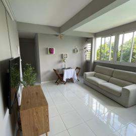 Appartement Lalau avec vue sur la mer et piscine, hôtel à Schœlcher