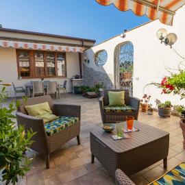 sunny courtyard