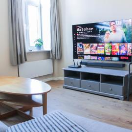 Luxury Renovated - 600 Mbit - 64 M2 - 65 inch TV، فندق في ريغا