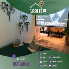 Capsule Thailande I Sauna I Balnéo I Console I jeux en bois I Cinéma I cour intérieure, hotel v destinaci Trith-Saint-Léger