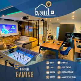 Capsule Gaming balnéo & billard & babyfoot & sauna 2 chambres, hotel in Valenciennes