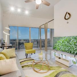Snazzy loft style 2BR I Gym I Parking I Workspace