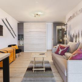 Studio rénové avec vue imprenable sur les Alpes