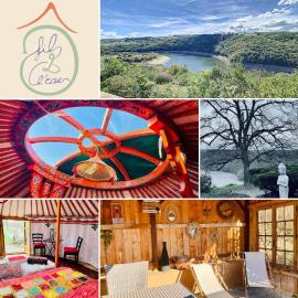 Yourte en bord Loire avec plage privée
