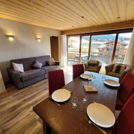 Appartement rénové, au pied des pistes avec parking inclus
