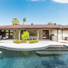 Heated Pool Outdoor Kitchen Patio Modern Design