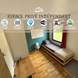 Chambre privée au calme - Proche gare - Parking gratuit, hotel di Le Gond