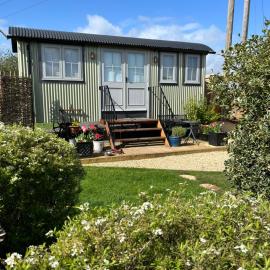 Cotswold Shepherd hut Hot Tub sauna Dog friendly, hotell i Charlton