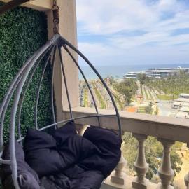 Sea and Montaza Palace view 2 bedrooms apartment alexandria,2 full bathrooms, with 2 AC and 1 Stand Fan, free wifi , available all year days with 3 heavy blankets