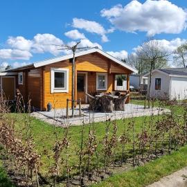 Viesnīca Nieuw - Luxe Blokhut Chalet in bosrijke omgeving pilsētā Anloo