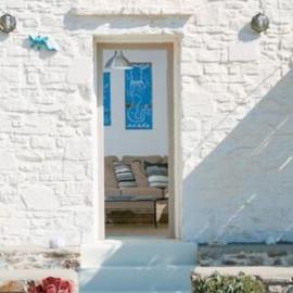 Villa Cycladique avec piscine à débordement vue imprenable sur la mer