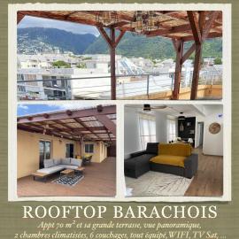 Rare ! Spacieux T3 en roof-top au Barachois - 2 ch climatisées - Jacuzzi - 6 couchages - Proche aéroport - Parking privé, hotel di Saint-Denis