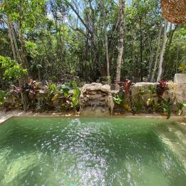 Little Oasis with private pool in the jungle: Chemuyil'de bir otel