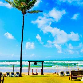 Apartamento amplo de frente para o mar em Resort, khách sạn ở Entre Rios