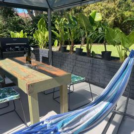 Modern studio with private patio