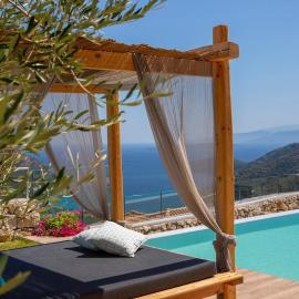 Portoporo villa Ammos with stone-built BBQ area, hotel em Fternón